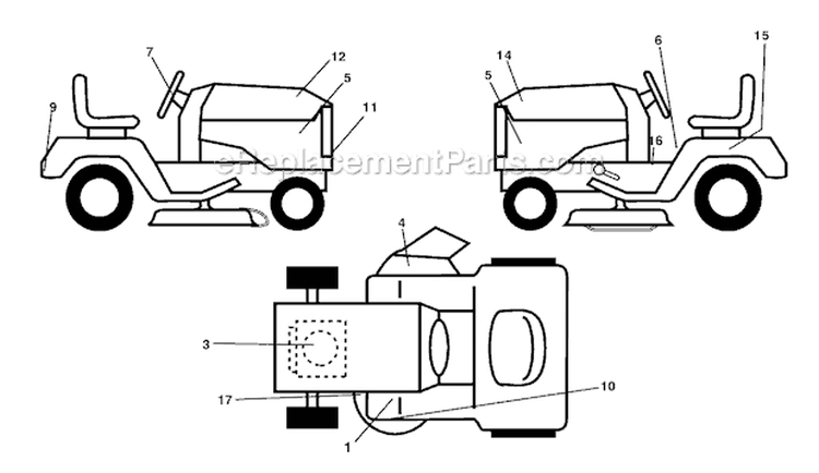 Page G Diagram and Parts List for WE12538K  Weed Eater Lawn Tractor